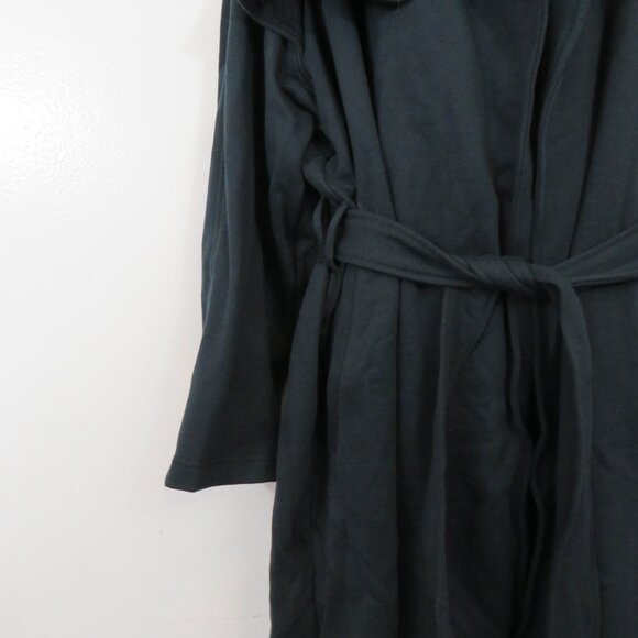 NWT $248 Skims Size Small Boyfriend Fleece Oversized Trench Coat In Washed Onyx - Picture 6 of 12